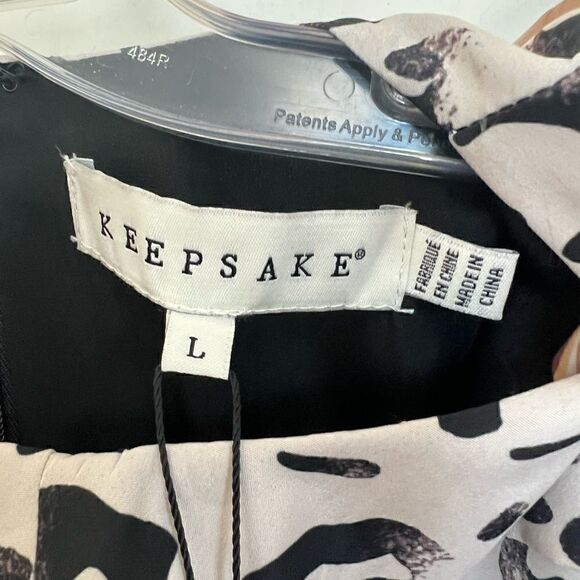 Keepsake The Label Cream/Black Leopard Chasing Love Mini Dress - Picture 8 of 10